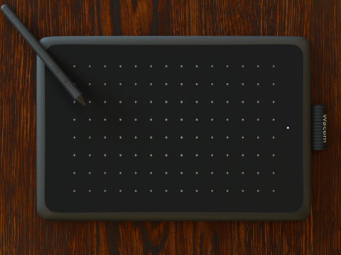 Wacom CTL-472 drawing tablet Model 3D