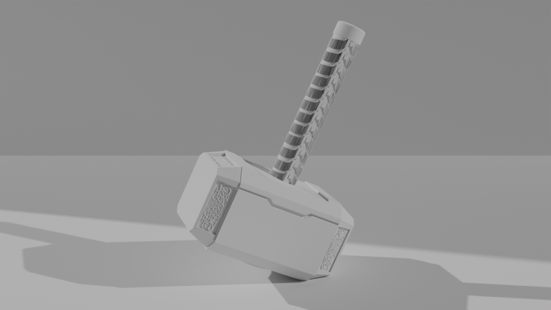 Thors hammer Mjolnir Modèle 3D .c4d .max .obj .3ds .fbx .stl .blend 