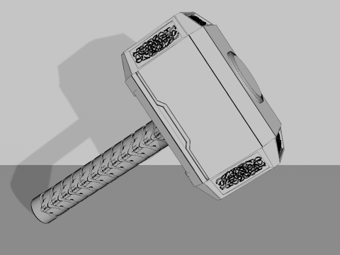 Thors hammer Mjolnir Modèle 3D