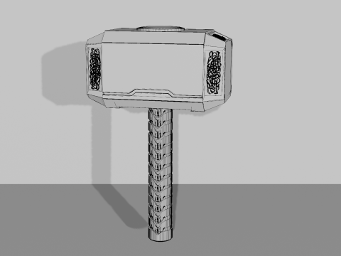 Thors hammer Mjolnir Modèle 3D