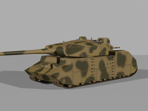 Ansaldo GL-203 Super heavy Italian tank 3D Model