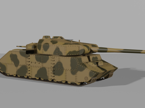 Ansaldo GL-203 Super heavy Italian tank 3D Model