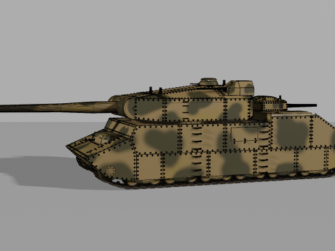 Ansaldo GL-203 Super heavy Italian tank 3D Model