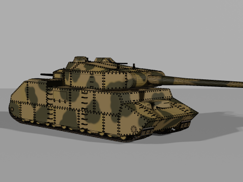Ansaldo GL-203 Super heavy Italian tank 3D Model