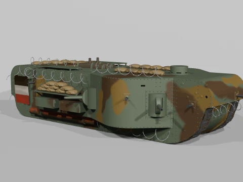 Kolossal-wagen Tank super berat kekaisaran Jerman Model 3D