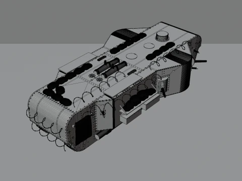 Kolossal-wagen Tank super berat kekaisaran Jerman Model 3D