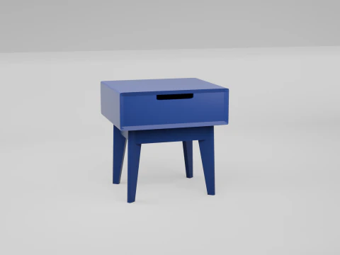 Blauwe tafel 3D Model