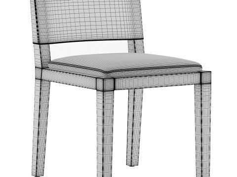 Saddle Leather Dining Side Chair 3D Model