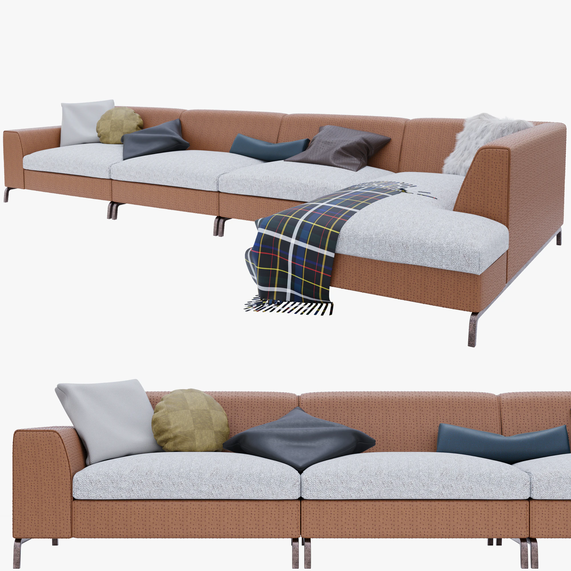 Sofa Corner 3D Model .c4d .max .obj .3ds .fbx .stl .blend 