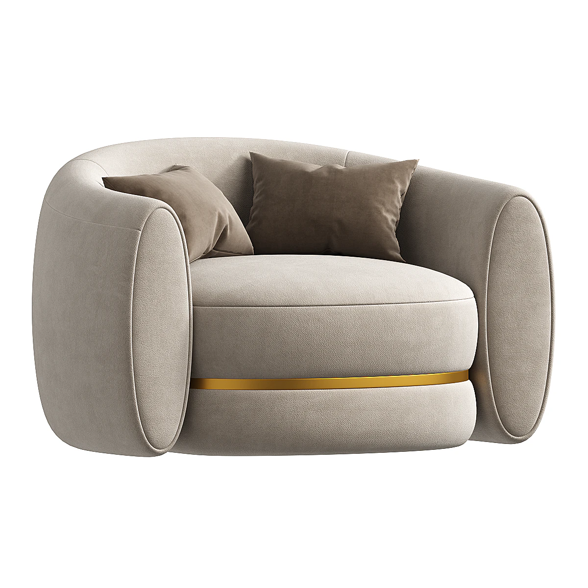 Chantalarmchair 3D Model .c4d .max .obj .3ds .fbx .stl .blend