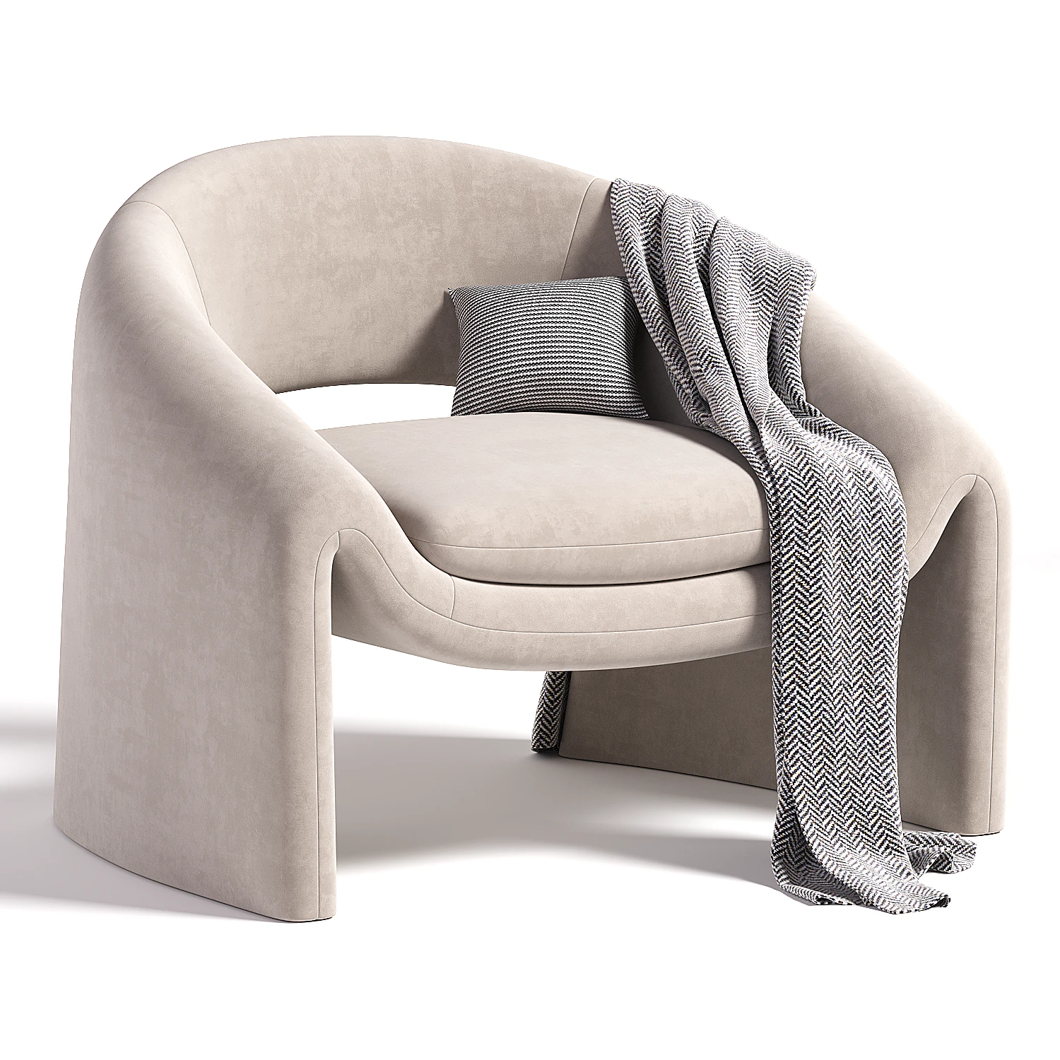 Kastaninbaum Armchair 3D Model .c4d .max .obj .3ds .fbx .stl .blend 
