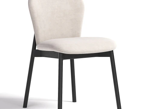 FIN TIMBER UPHOLSTERED SIDE CHAIR 3D Model