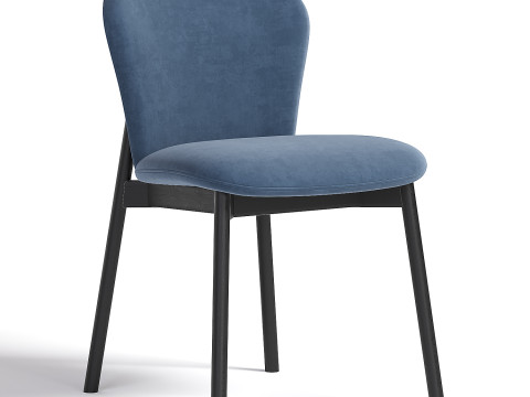 FIN TIMBER UPHOLSTERED SIDE CHAIR 3D Model
