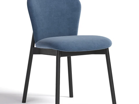 FIN TIMBER UPHOLSTERED SIDE CHAIR 3D Model