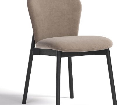 FIN TIMBER UPHOLSTERED SIDE CHAIR 3D Model