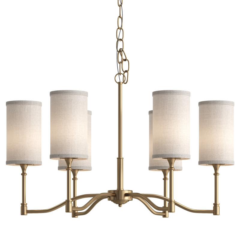 Gold Tubular Pendant Chandelier 3D Модель .c4d .max .obj .3ds .fbx .stl .blend 