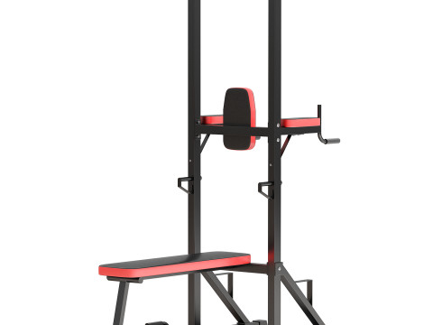Horizontal bar press bars with bench 3Dモデル