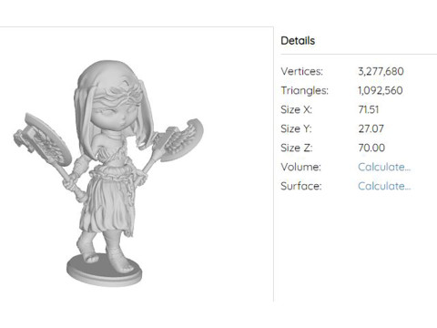 Chibi Nepheli loux Figures to Print 3D प्रिंट मॉडल