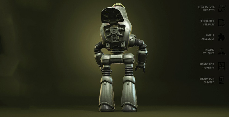 Protectron Figures Ready to Modelo de impresión 3D .c4d .max .obj .3ds .fbx .stl .blend 