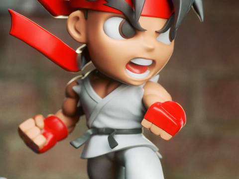 Ryu Chibi Figures Modèles 3D en vedette