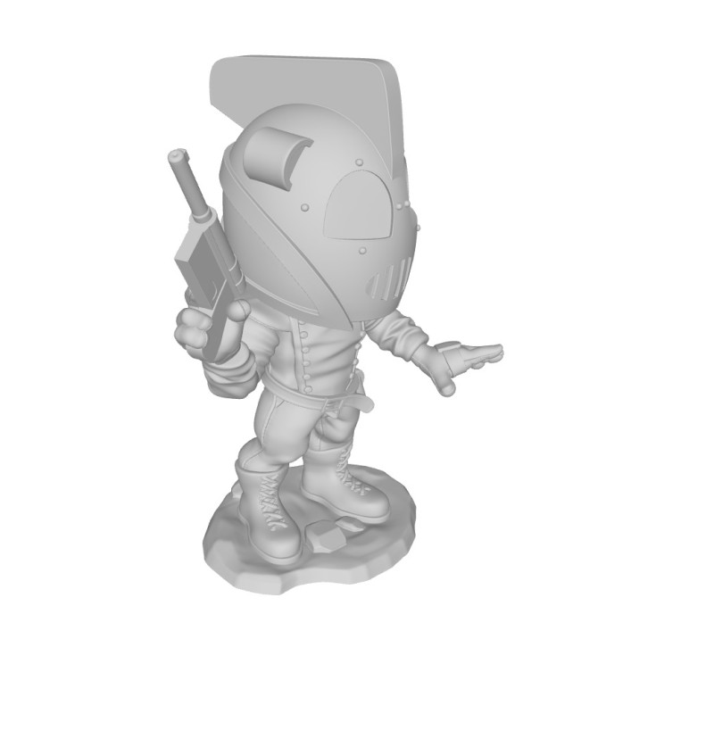 Rocketeer Chibi Figures 3D Print Model .c4d .max .obj .3ds .fbx .stl .blend 