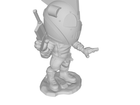 Rocketeer Chibi Figures 3D Print Model