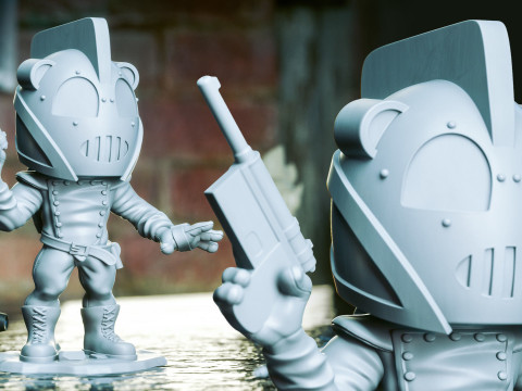 Rocketeer Chibi Figures 3D Print Model