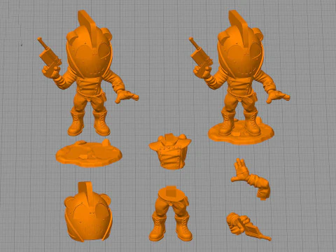 Rocketeer Chibi Figures 3D Print Model