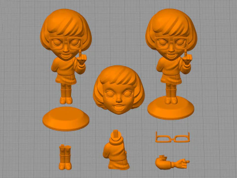Velma Chibi Figures 3D Print Model