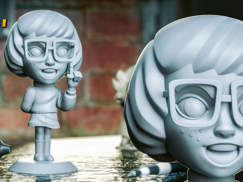 Velma Chibi Figures 3D Print Model