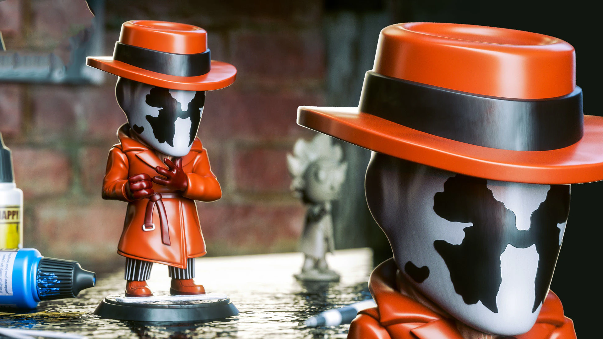 Rorschach Figures 3D Print Model .c4d .max .obj .3ds .fbx .stl .blend