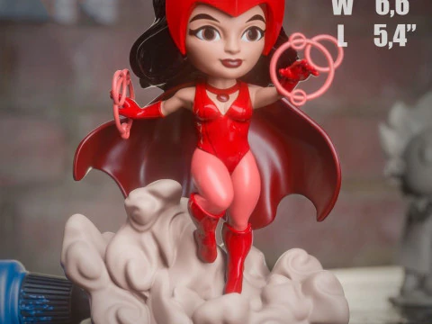 ChibiSTL - Scarlet Witch Chibi Figure 3D Print Model
