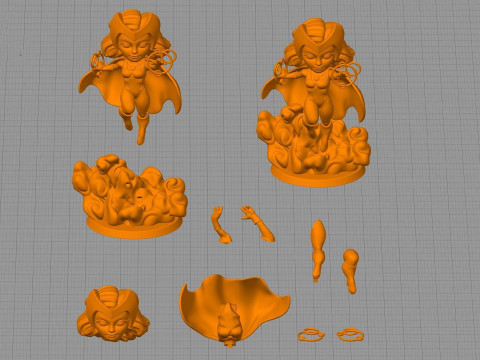 ChibiSTL - Scarlet Witch Chibi Figure 3D Принт Модель