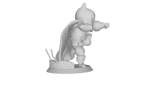 Armoured Batman Chibi Figures 3D Print Model
