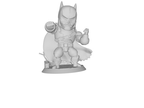 Armoured Batman Chibi Figures 3D Baskı Modeli