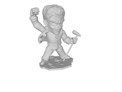 Chibi Freddie Mercury Figures 3D Print Model