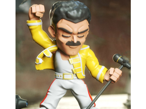 Chibi Freddie Mercury Figures 3D Print Model