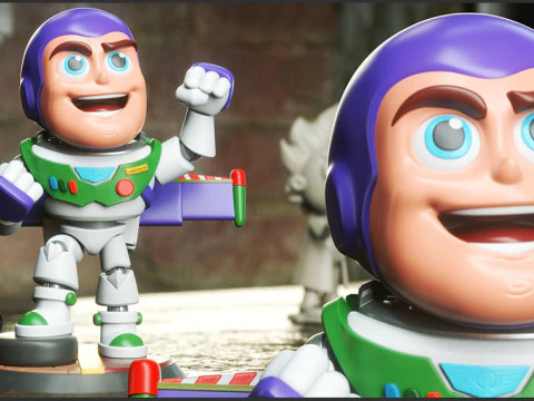 Buzz Işıkyılı Chibi Figürleri 3D Baskı Modeli