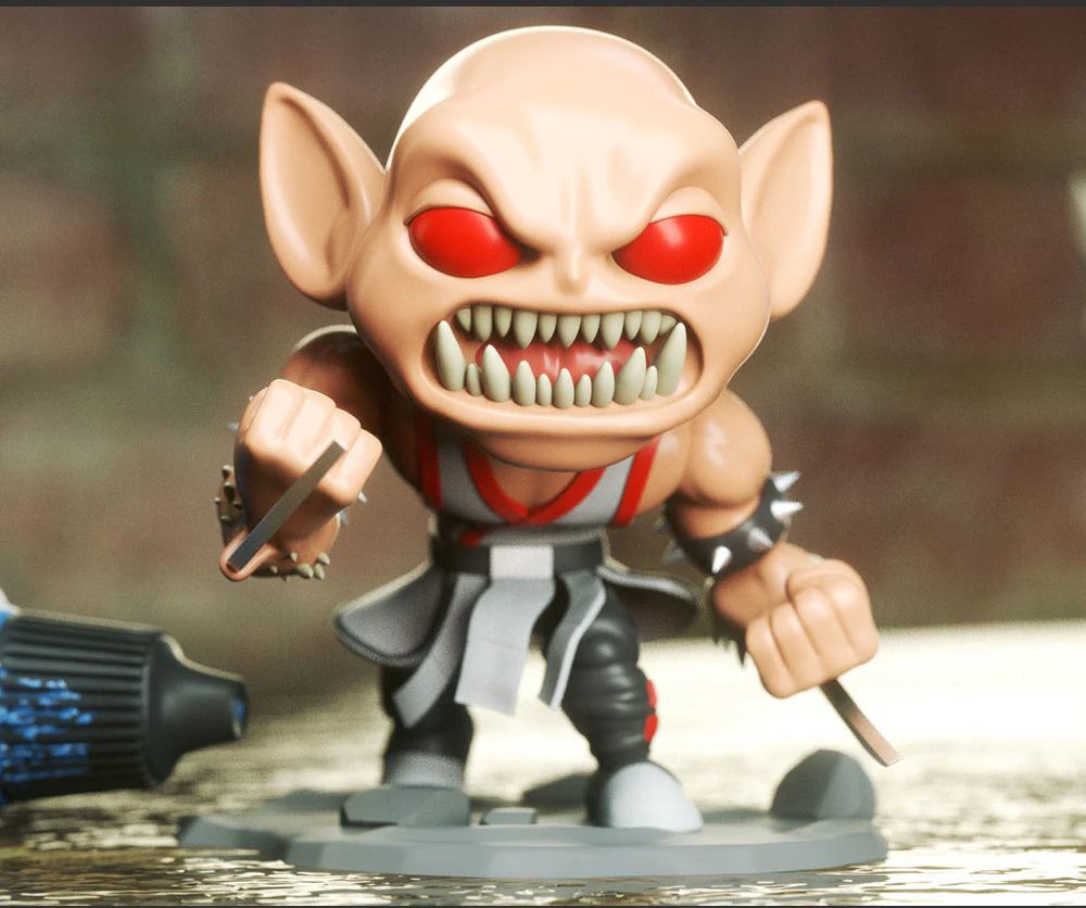 Baraka Chibi Figures 3D Print Model .c4d .max .obj .3ds .fbx .stl .blend 