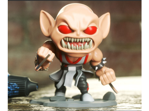 Baraka Chibi Figures 3D Print Model