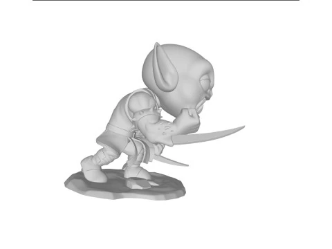Baraka Chibi Figures 3D Print Model
