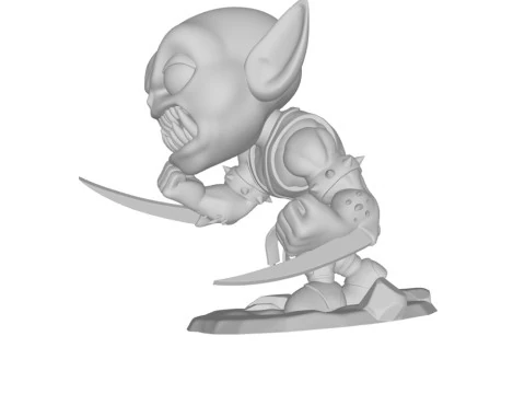 Baraka Chibi Figures 3D Print Model