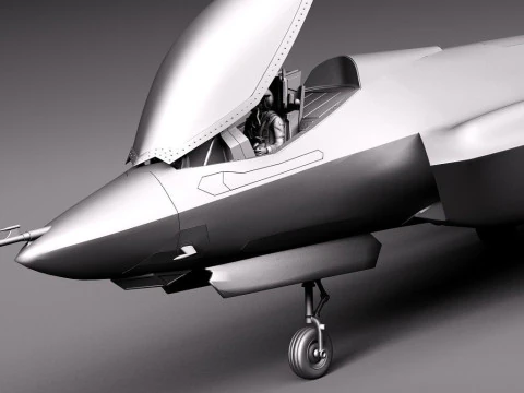 록히드 마틴 F-35 라이트닝 II 피규어 3D 프린트 모델