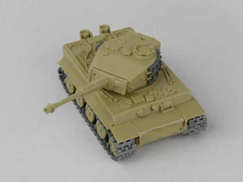 Fab365 Tank Tiger I Figures 3Dプリントモデル