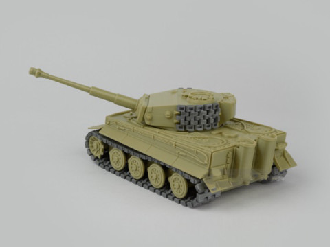 Fab365 Tank Tiger I Figures 3Dプリントモデル