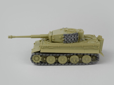 Fab365 Tank Tiger I Figures 3Dプリントモデル