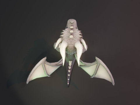 Cartoon Gray Dragon Animated 3D 모델