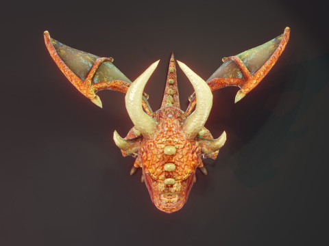 Cartoon Copper Dragon Animated Modelo 3D