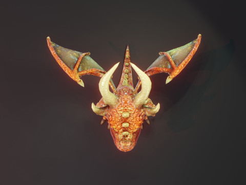 Cartoon Copper Dragon Animated Modelo 3D