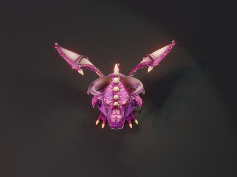 Cartoon Amethyst Dragon Animated Modèle 3D